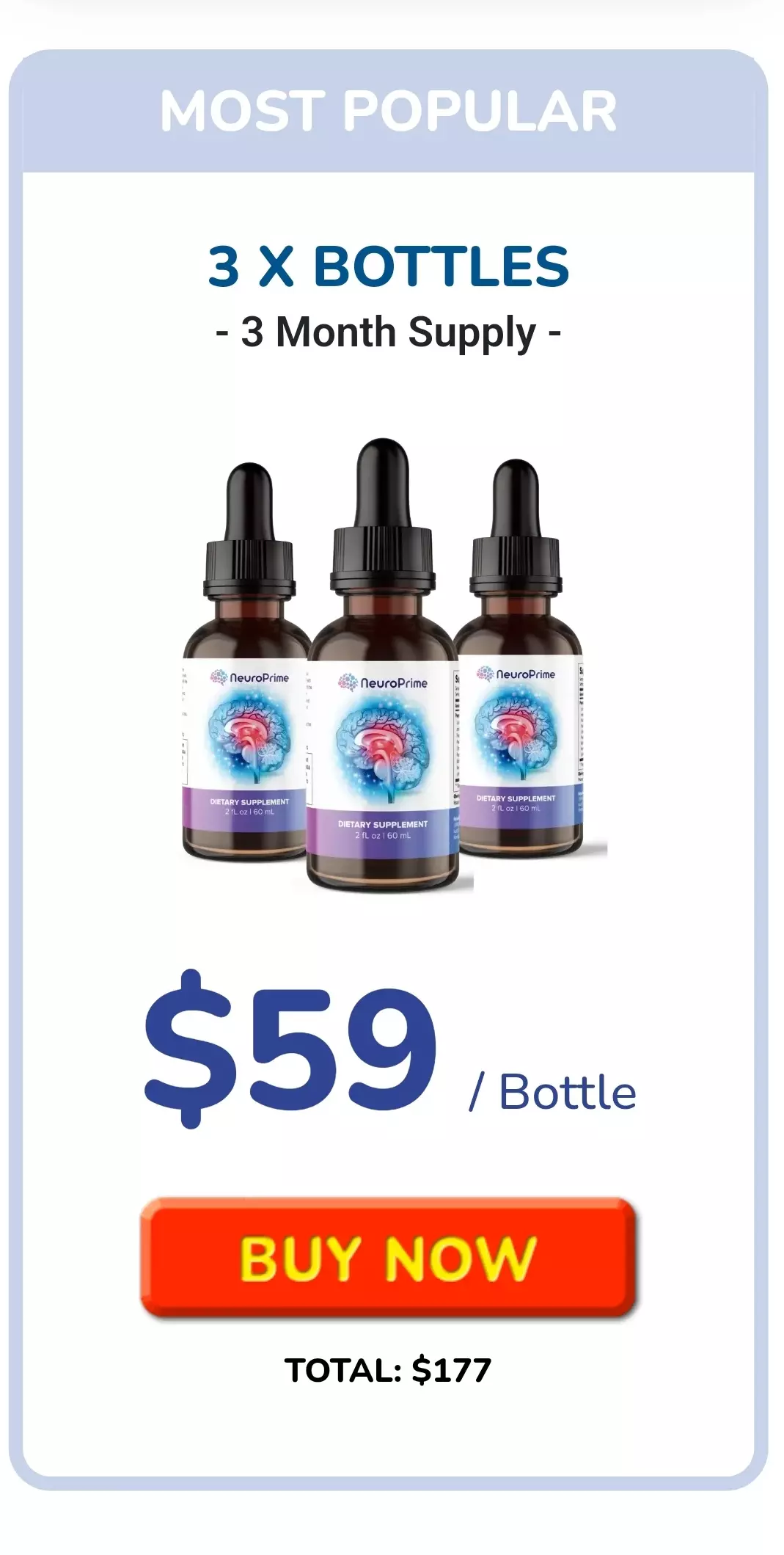 NeuroPrime™ 3 bottles pricing